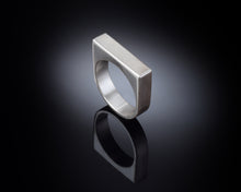 Load image into Gallery viewer, Silver Geometric Rectangle Ring