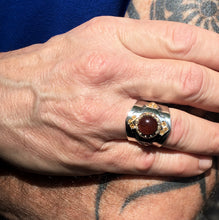 Load image into Gallery viewer, Men's silver ring with gemstones