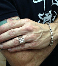 Load image into Gallery viewer, Mens Spikes Signet ring