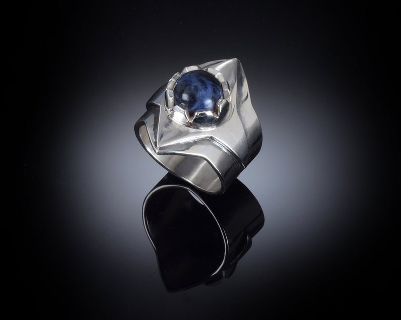 Sterling Silver Man statement ring