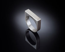 Load image into Gallery viewer, Silver Geometric Rectangle Ring
