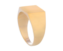 Load image into Gallery viewer, Classic Men&#39;s Gold square signet ring

