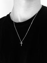 Load image into Gallery viewer, Men&#39;s silver cross necklace
