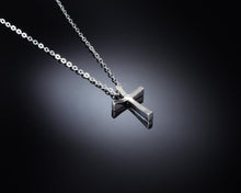 Load image into Gallery viewer, Men&#39;s silver cross necklace
