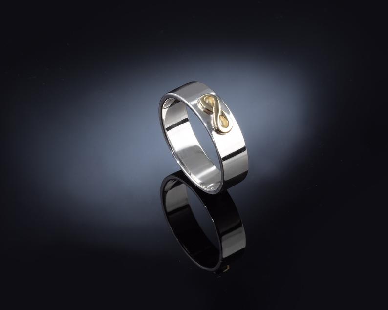 Men's engagement infinity ring
