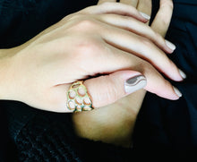 Load image into Gallery viewer, Geometric circles Statement ring
