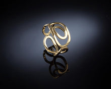 Load image into Gallery viewer, Women&#39;s open circles gold ring
