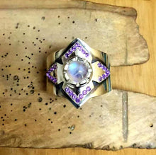 Load image into Gallery viewer, Amethyst men ring
